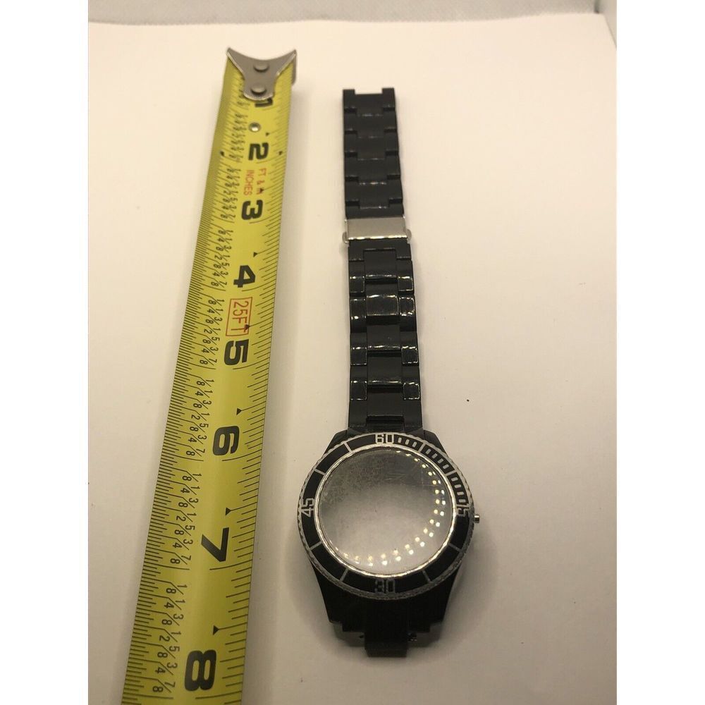 Fossil Watch Parts Gold Caseā38mm Crystal Clasp Band 18mm Links Black GY213